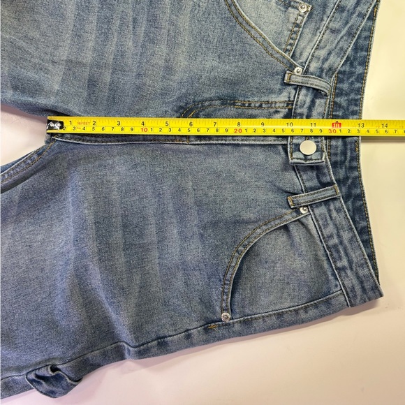 Wide Leg Blue Denim Jeans - Picture 4 of 10